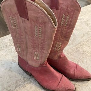 Farylrobin Free People Desert Nights Pink Cowboy Boots